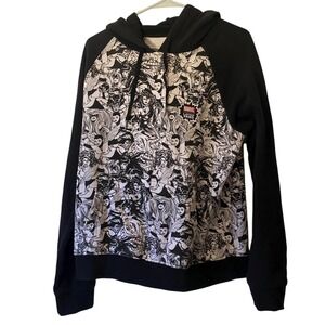 Marvel Vans Graphic Hoodie Sweatshirt Black &‎ White Female Superheros Women xl